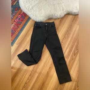 EUC Reformation Smart Ass Jeans Size 27 Wash Faded Black